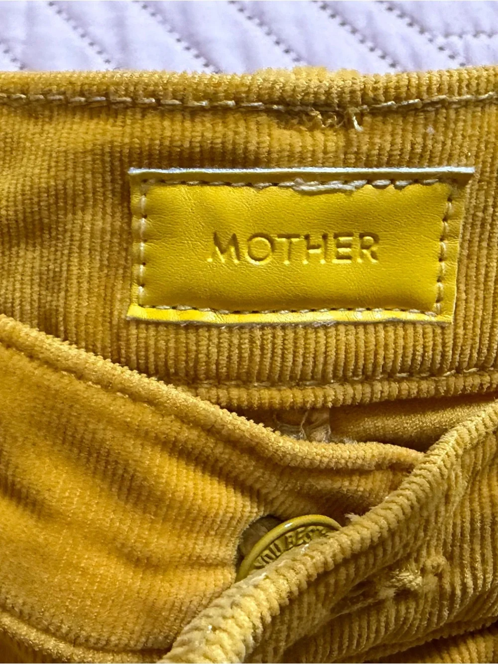 MOTHER Shorts in Mustard